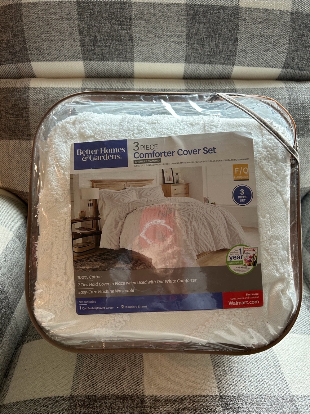 Better Homes And Gardens White 3-Piece Comforter Cover Set - Quilted Texture